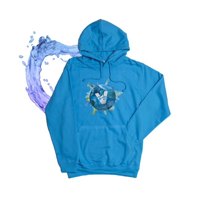 vista world hoodie blue