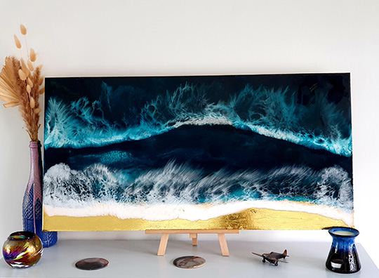 Swirling Resin Art Uses Real Objects to Mimic the Untouched Beauty